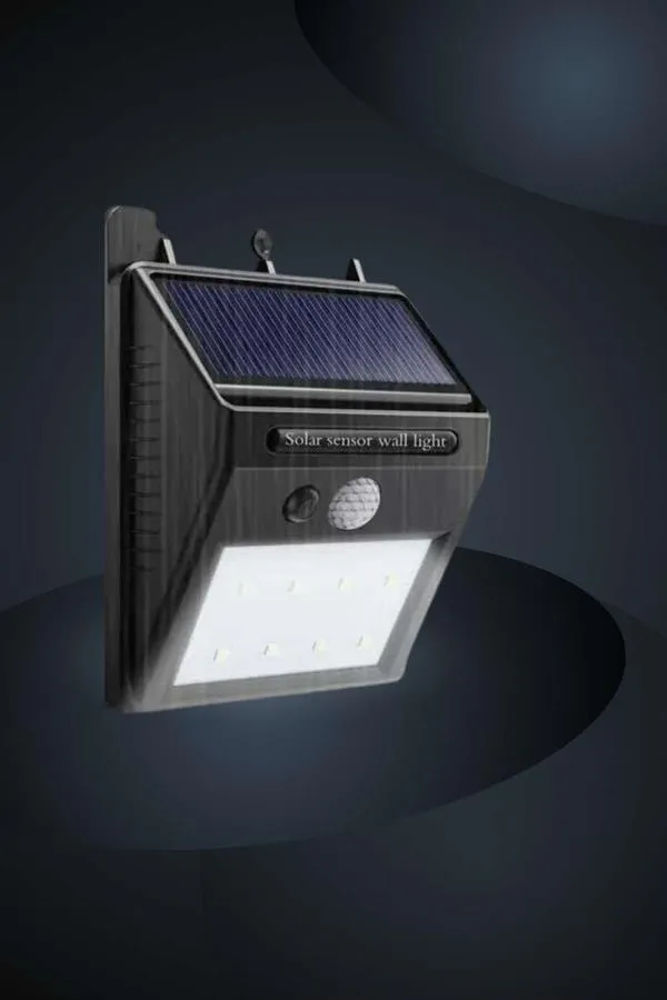 Bahçe Aydınlatma Sensörlü Güneş Enerjili Duvar Lambası 40 Led Işık