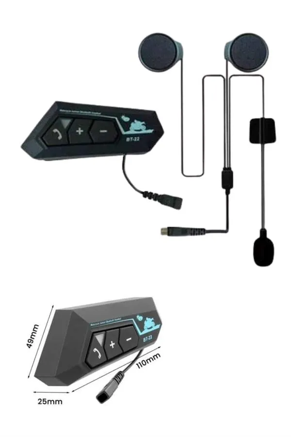 Bluetooth Kask Kulaklığı Intercom 5.0 Bluetooth Android ve İOS Uyumlu