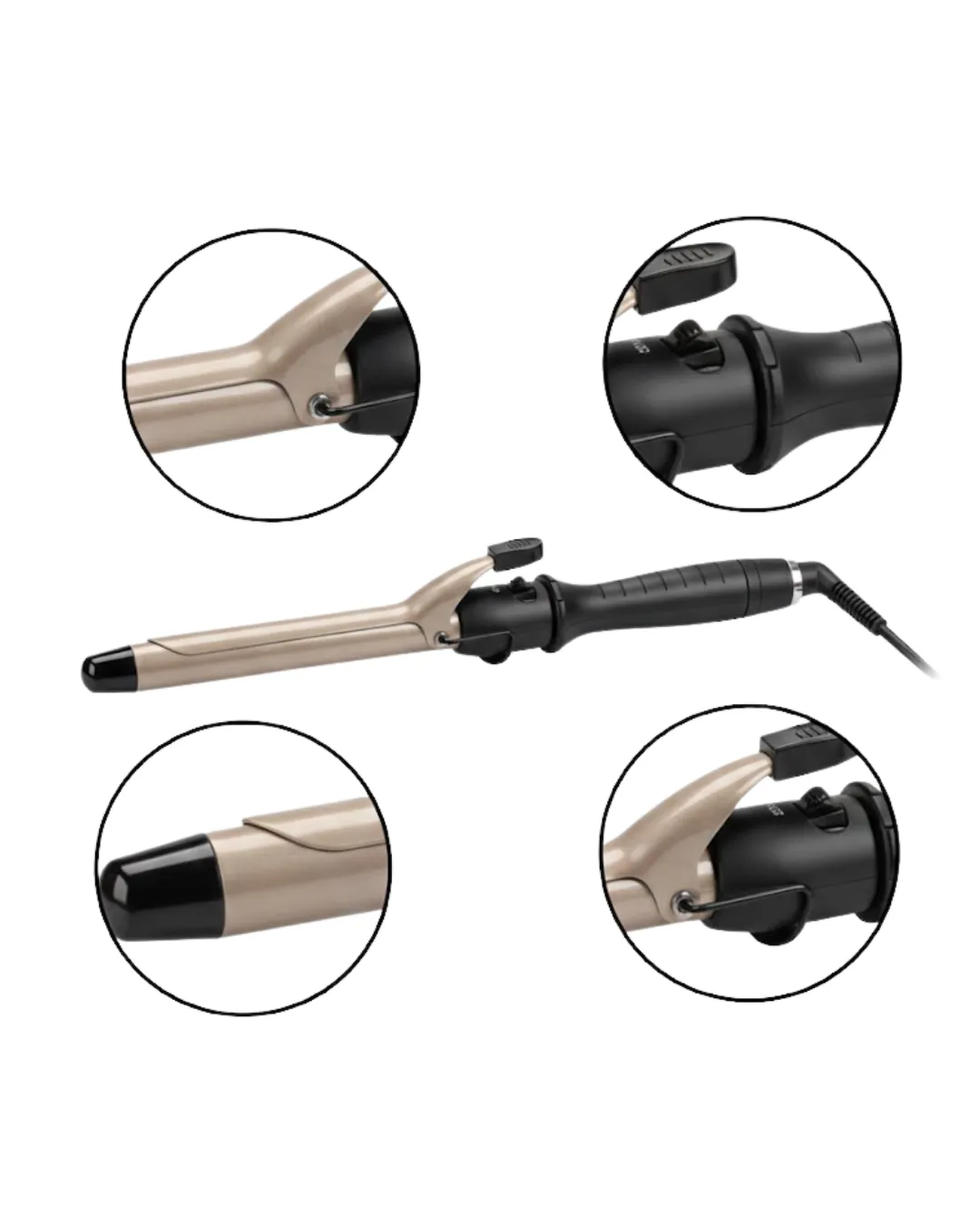 25 mm Seramik Saç Maşası Kalın Bukle ve Hacimli Dalga İçin