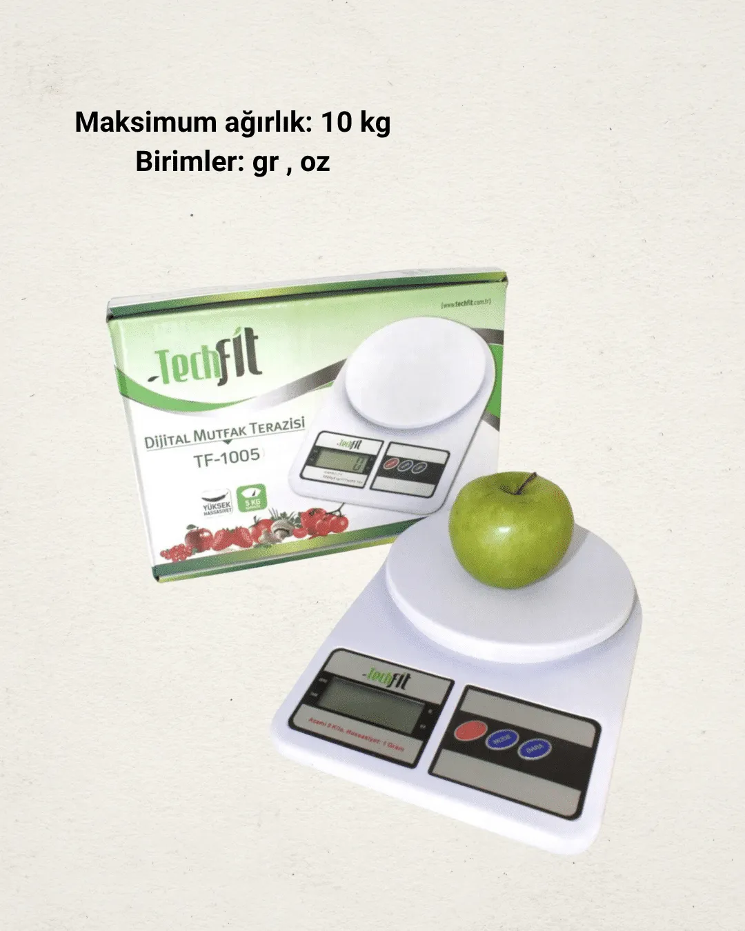 Hassas Ölçüm İçin Dijital Mutfak Tartısı – 10 Kg Kapasiteli