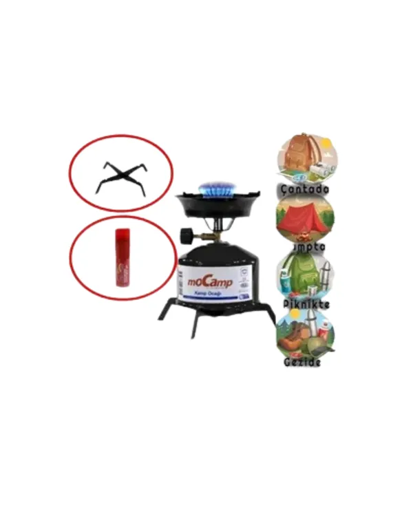 Kolay Ayarlanabilir Alevli ve Güvenli Metal Kamp Ocağı