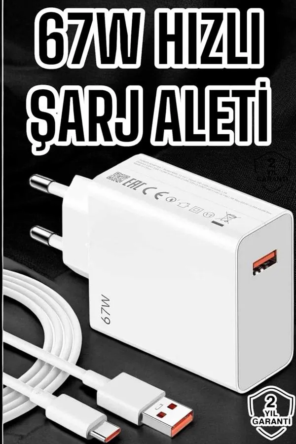 67W Şarj Aleti Turbo Hızlı Type-C Şarj