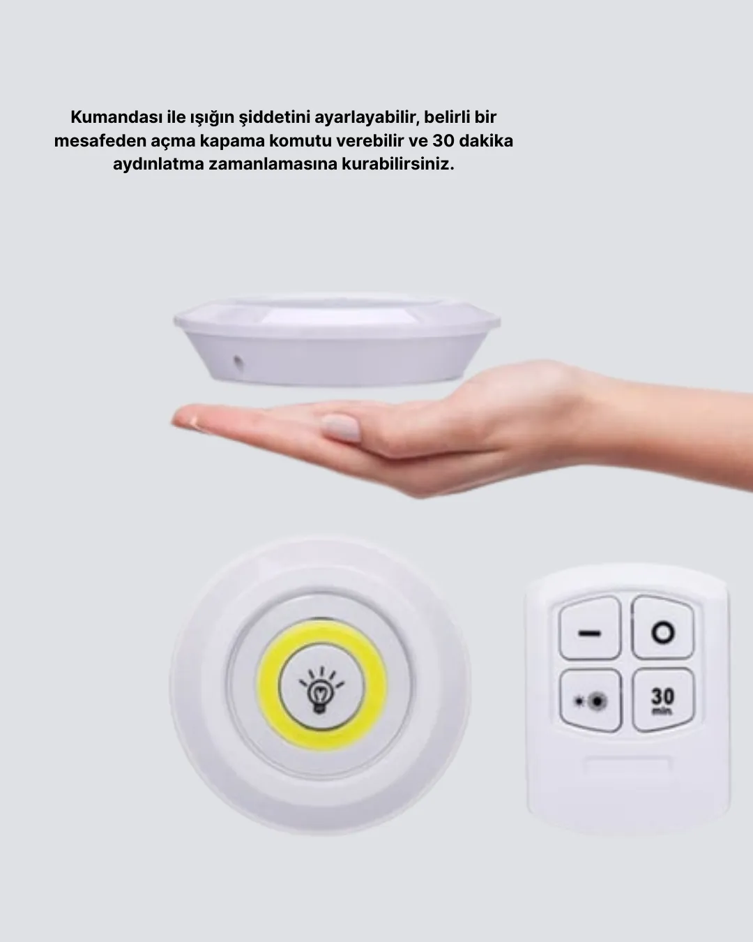 Dekoratif ve Pratik 3’lü Kumandalı Spot LED Aydınlatma