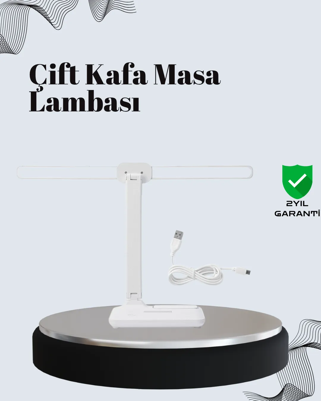 Ayarlanabilir Açıya Sahip Masa Lambası | Kademeli Işık Seviyesi, Modern ve Kompakt Tasarım