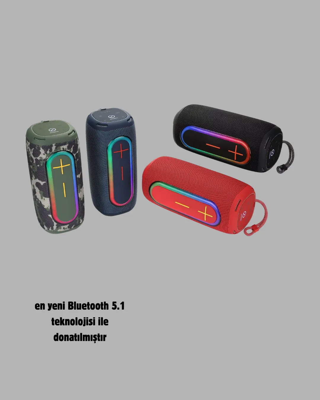 Kablosuz Hoparlör – Bluetooth 5.1, Güçlü Bas ve 10 Metre Menzil