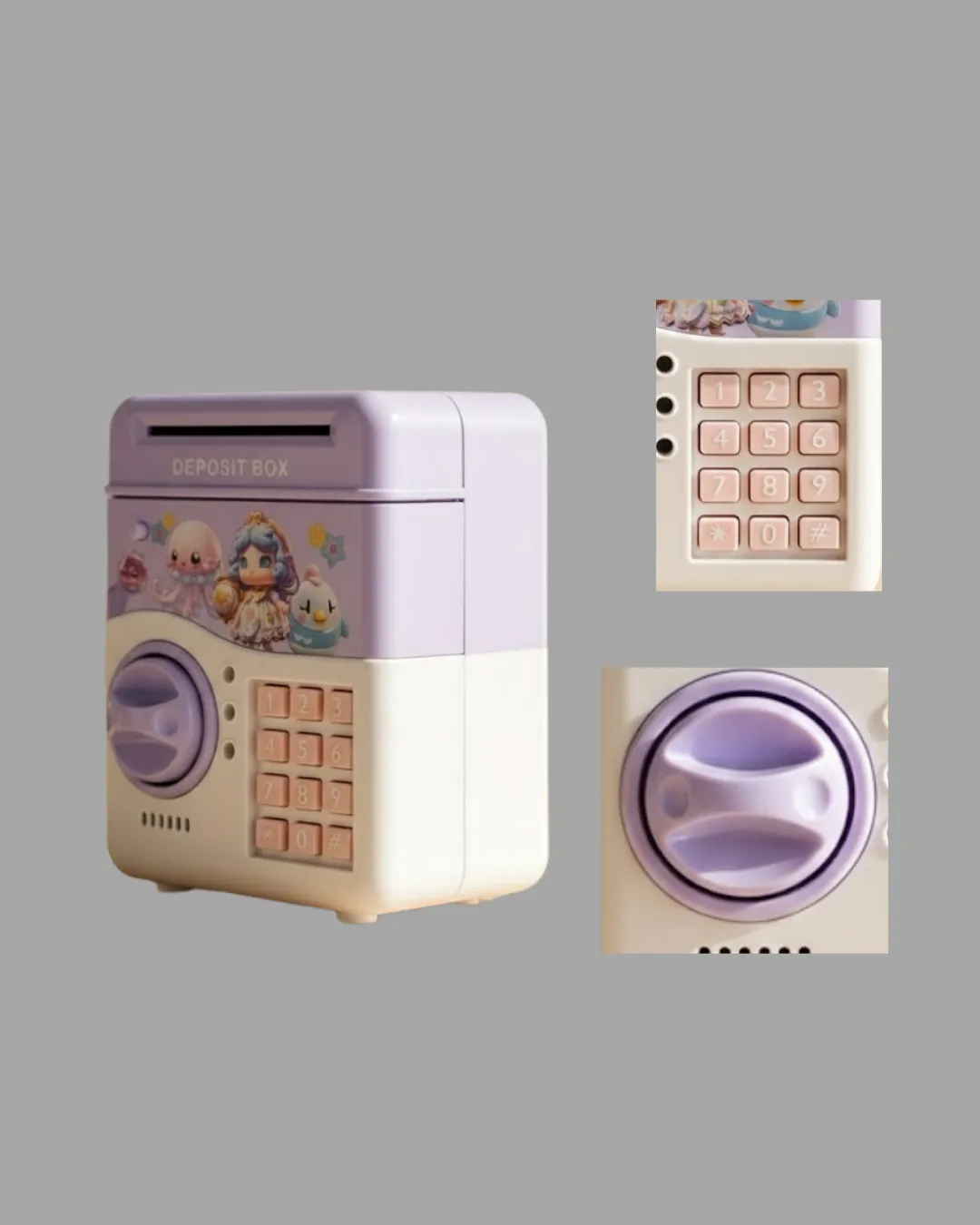 Çocuklar İçin Elektronik Şifreli Para Biriktirme Kumbarası Mor