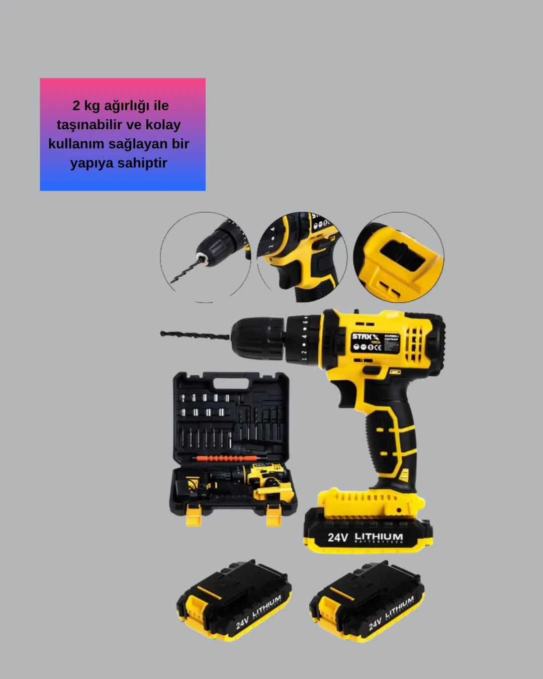 12V Akülü Matkap –Ergonomik ve Yüksek Performanslı