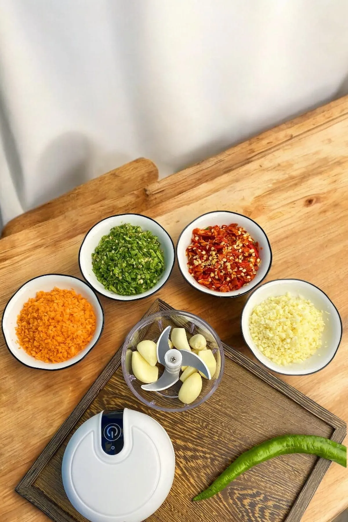 Şarjlı Mini El Rondosu Doğrayıcı Taşınabilir 250 ml Çelik Bıçaklı