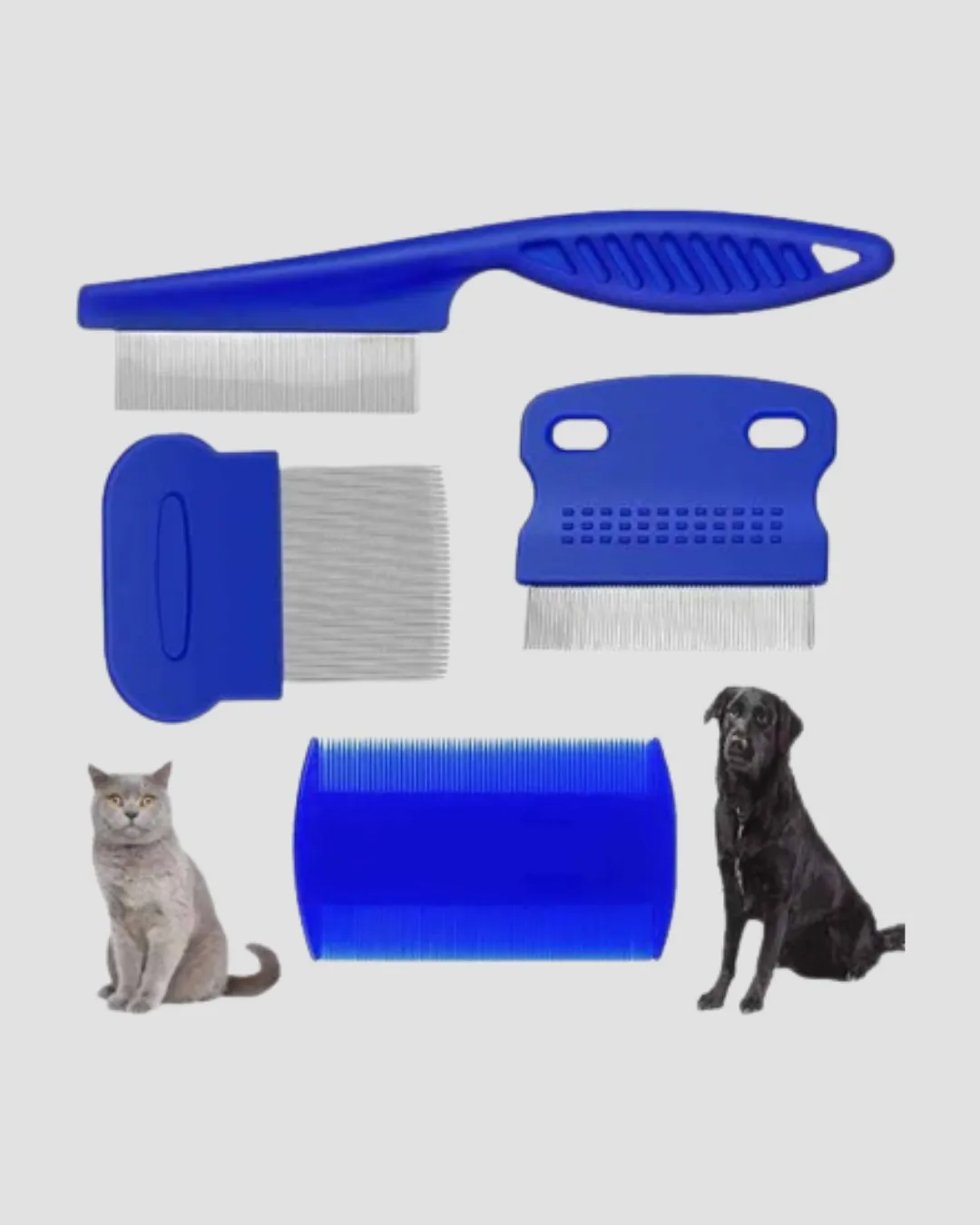4’lü Evcil Hayvan Tüy Temizleme Seti – Paslanmaz Çelik,Plastik, Pratik ve Hijyenik Bakım