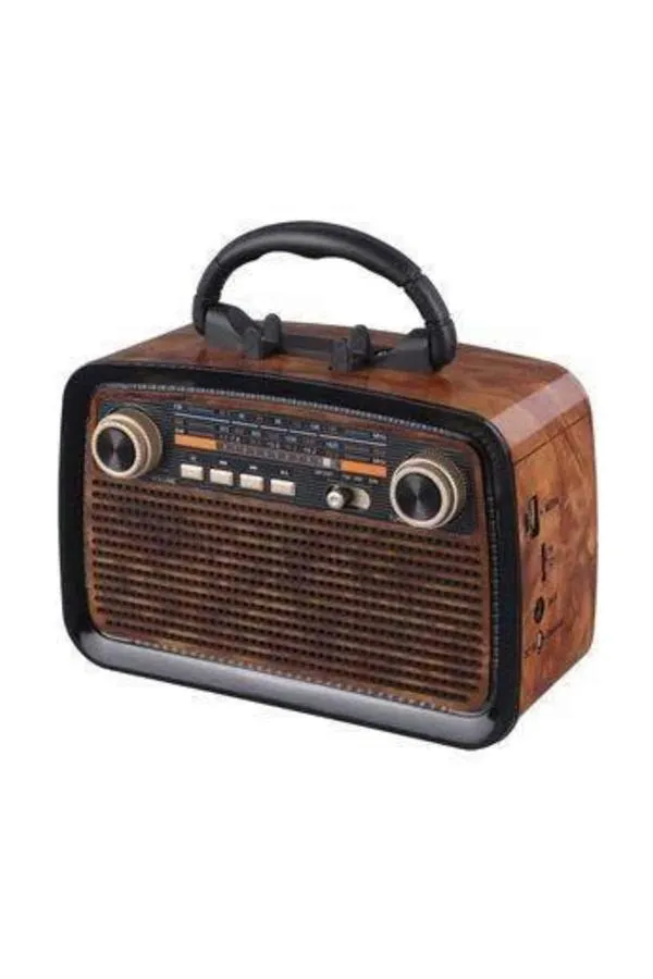 Müzik Kutusu Bluetooth Bağlantılı El Fenerli Nostaljik Tasarım Radyo