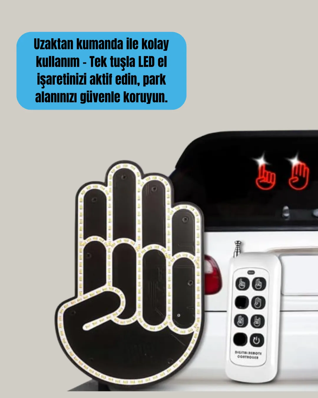 2025 Orijinal LED El Park Uyarı Sistemi Uzaktan Kumandalı