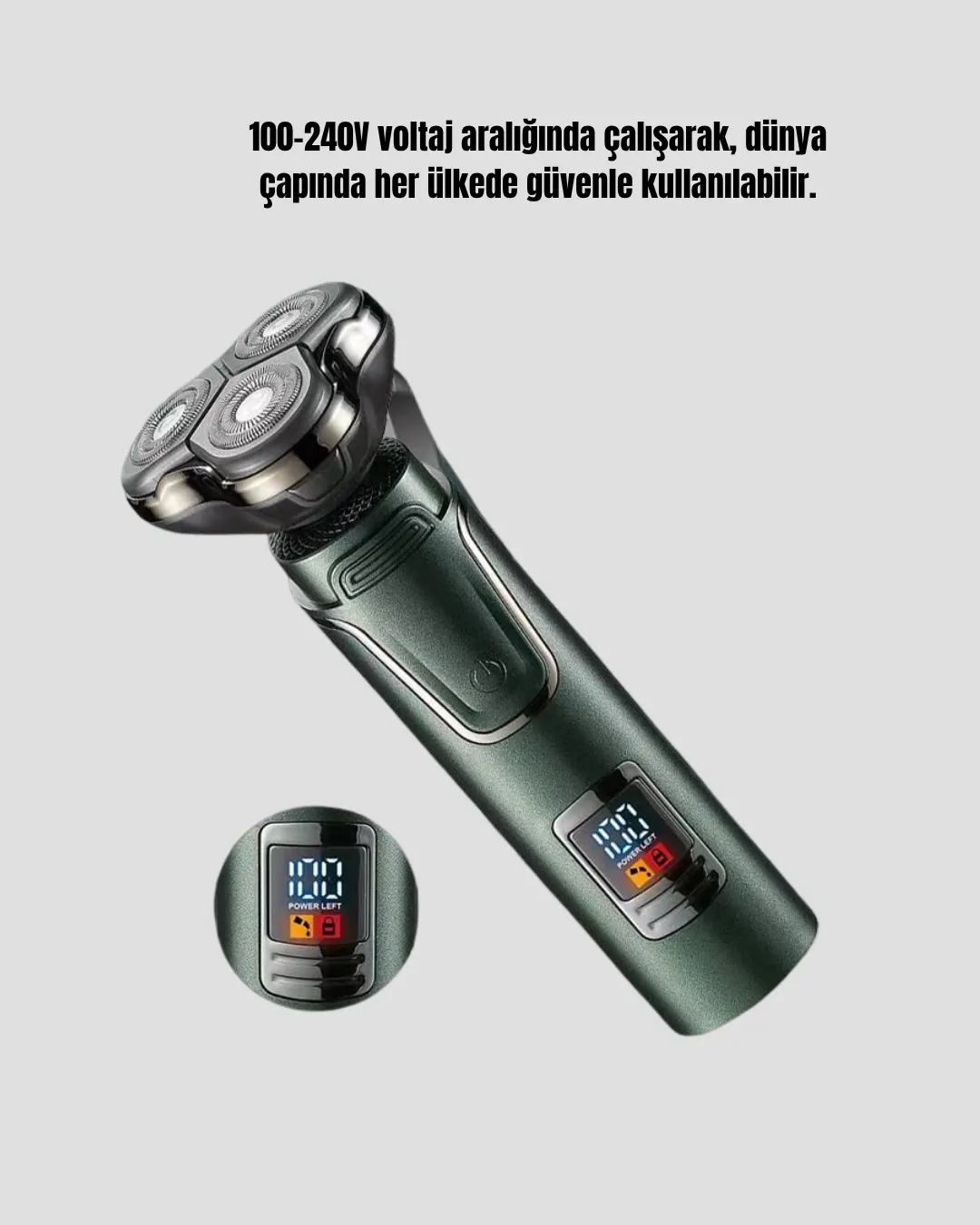 Şarjlı ve Kablosuz 3 Başlıklı Profesyonel Bakım Seti – Saç, Sakal, Burun ve Kulak Düzeltici