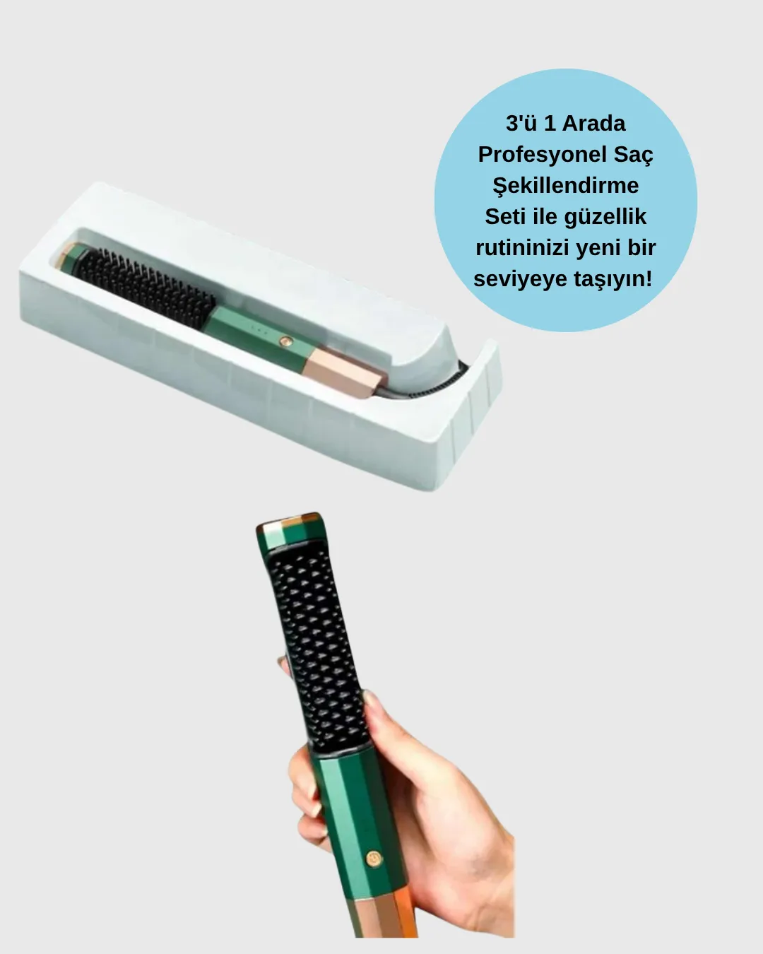 Ayarlanabilir Isı Kontrollü Saç Şekillendirme Seti – Tüm Saç Tipleri İçin Uygun