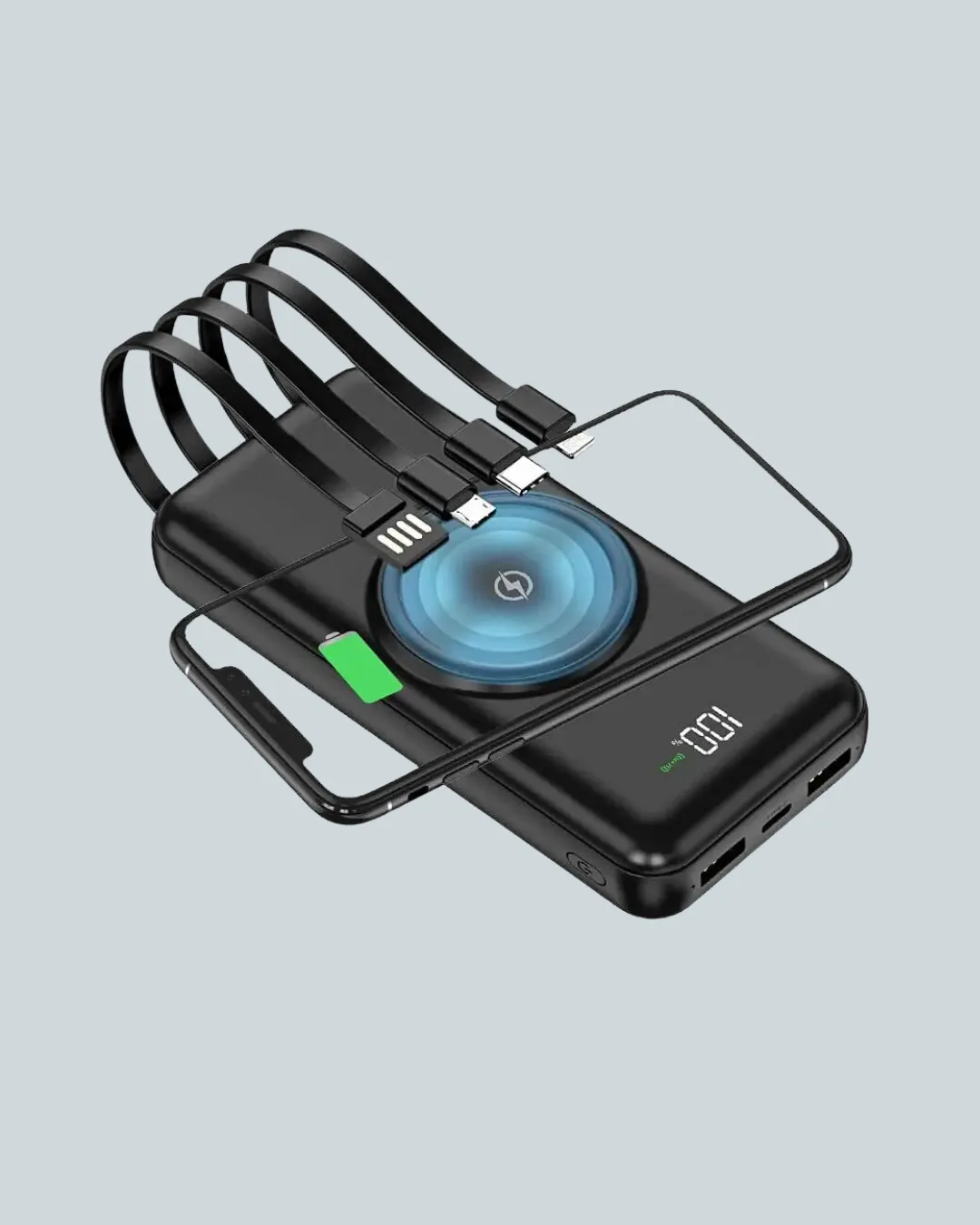 22.5W Hızlı + 15W Kablosuz Şarj – Akıllı Powerbank ile Her An Enerji