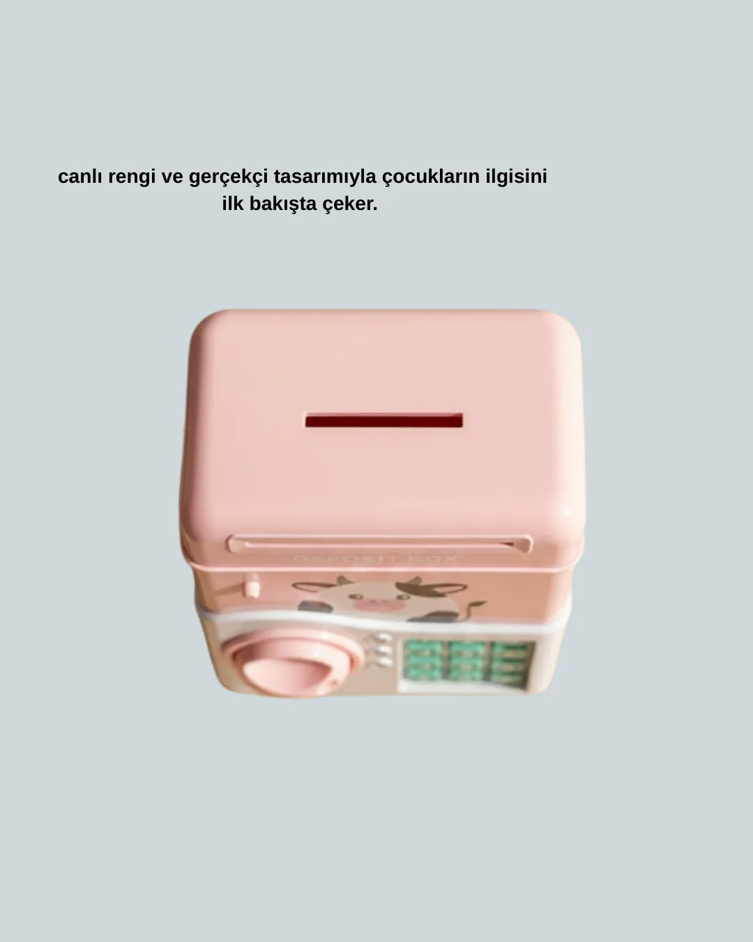 ATM Tasarımlı Pembe Işıklı Sesli Çocuk Kumbarası