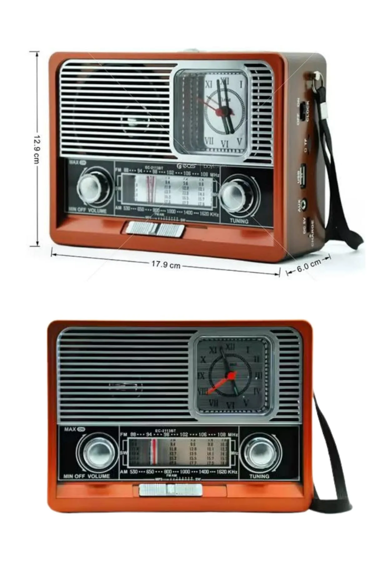 Nostaljik Vintage Radyo Taşınabilir Bluetooth Bağlantılı Hoparlör Radyo