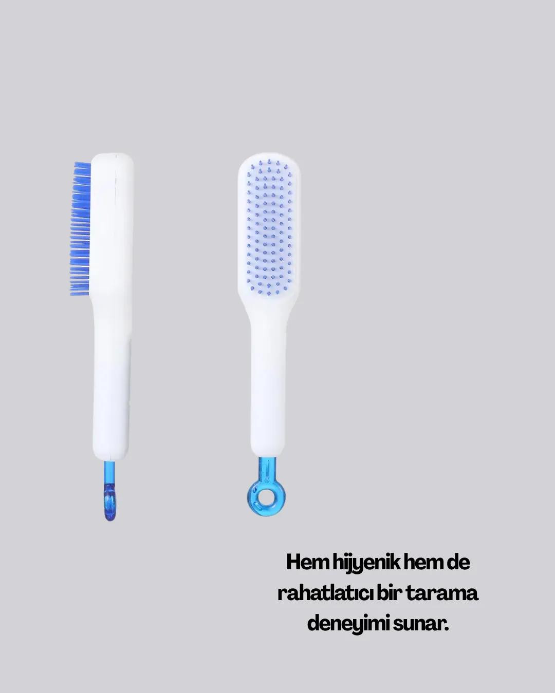 Pratik Mekanizmalı Saç Tarağı – Kendi Kendini Temizler, Taşınabilir