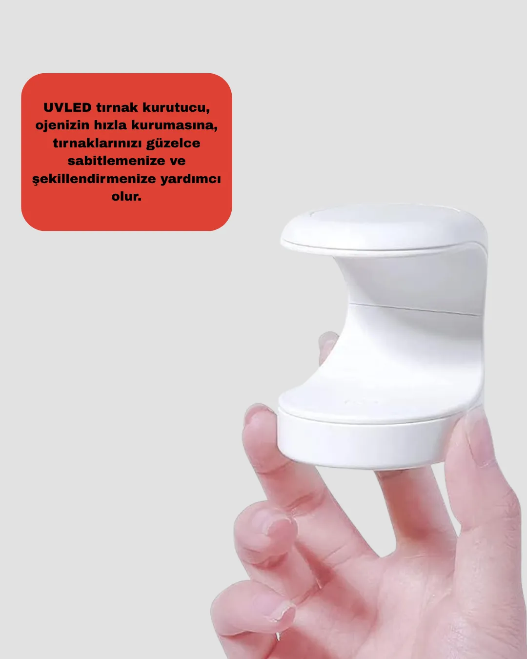 Mini Tırnak Kurutucu – Hızlı Kurutma İçin UVLED Işık Teknolojisi