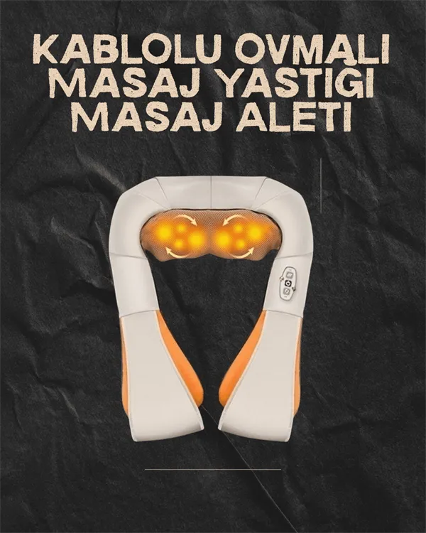 Ovmalı Isıtmalı Elektrikli Masaj Aleti – Boyun, Sırt, Bel, Omuz ve Bacak İçin Profesyonel Masaj Aleti