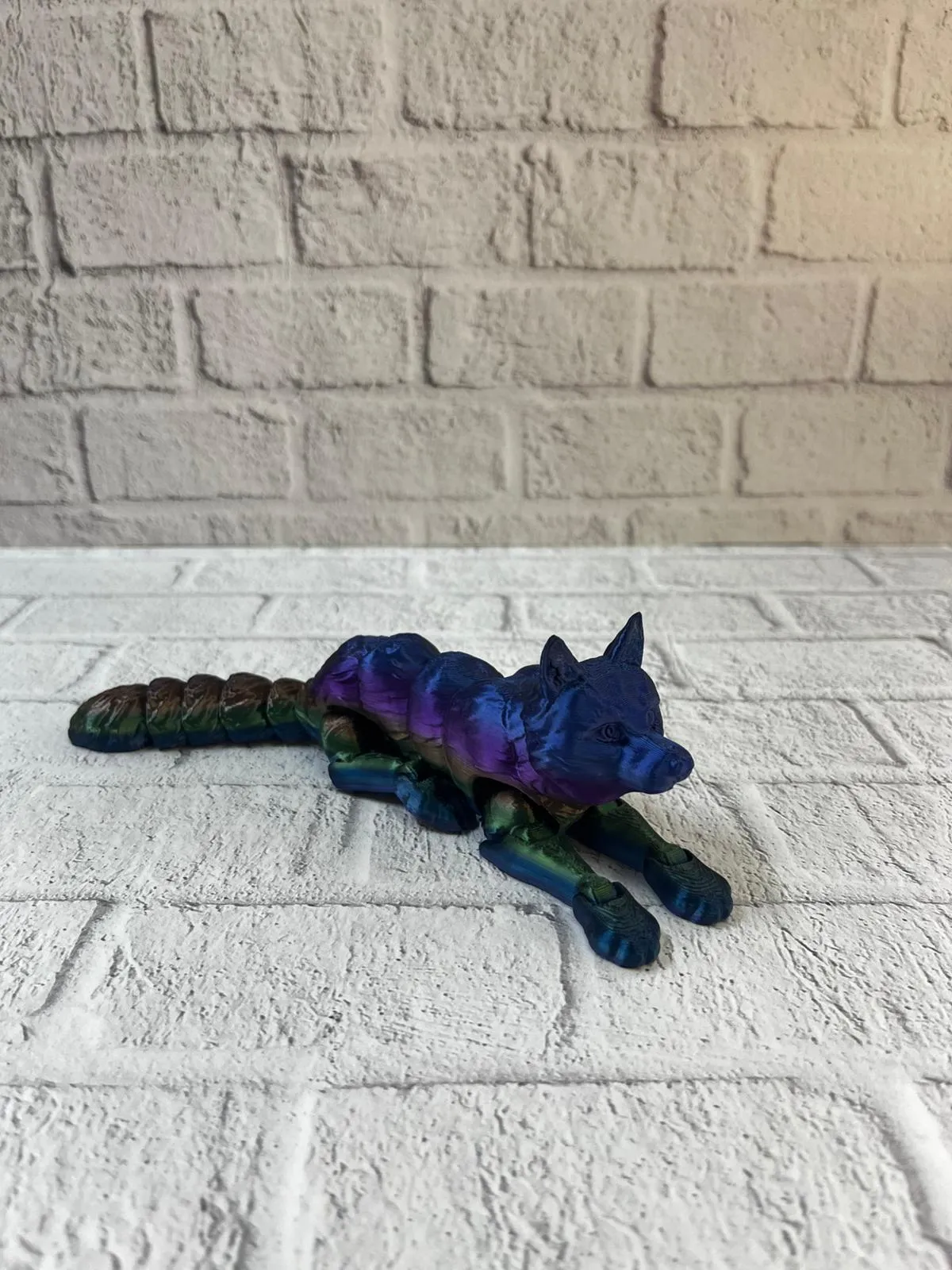 Rainbow hareketli kurt masa dekoru esnek eklem yapılı