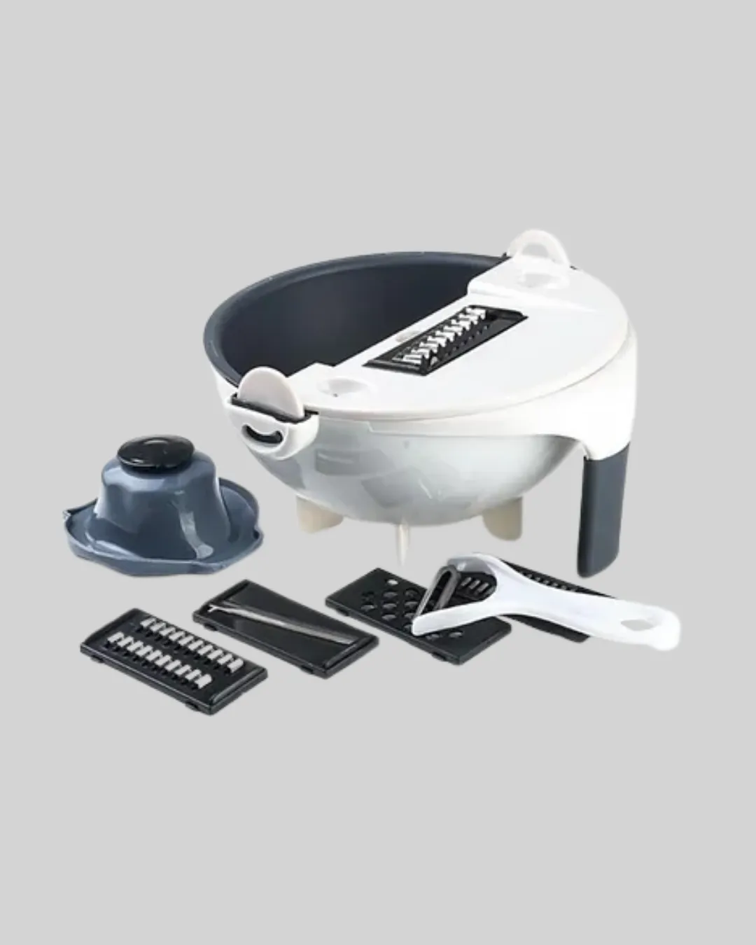 Çok Amaçlı Hazneli Sebze Rende Doğrayıcı ve Soyucu