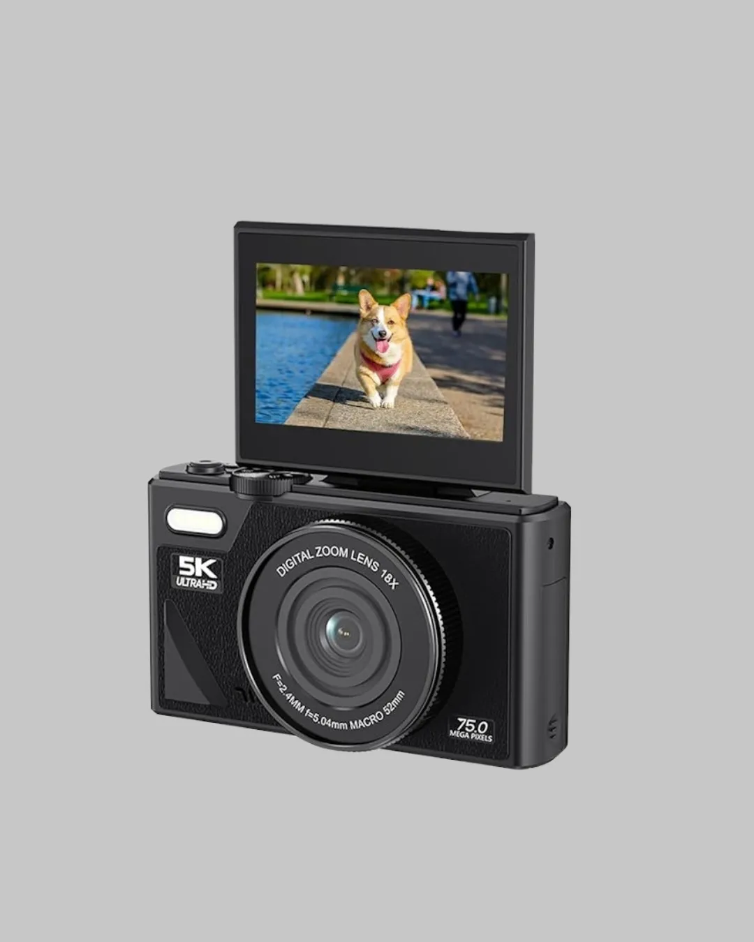 75MP 5K Video Destekli Dijital Kamera 18x Zoom Çok Eksenli Stabilizasyon