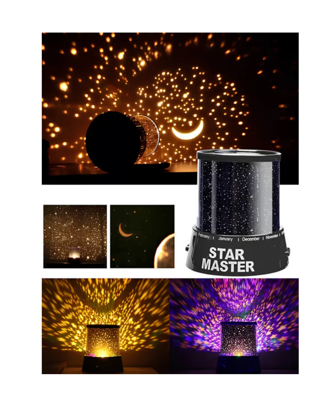 Star Projektör Gece Lambası Tavana Yıldız Yansıtan LED Işık