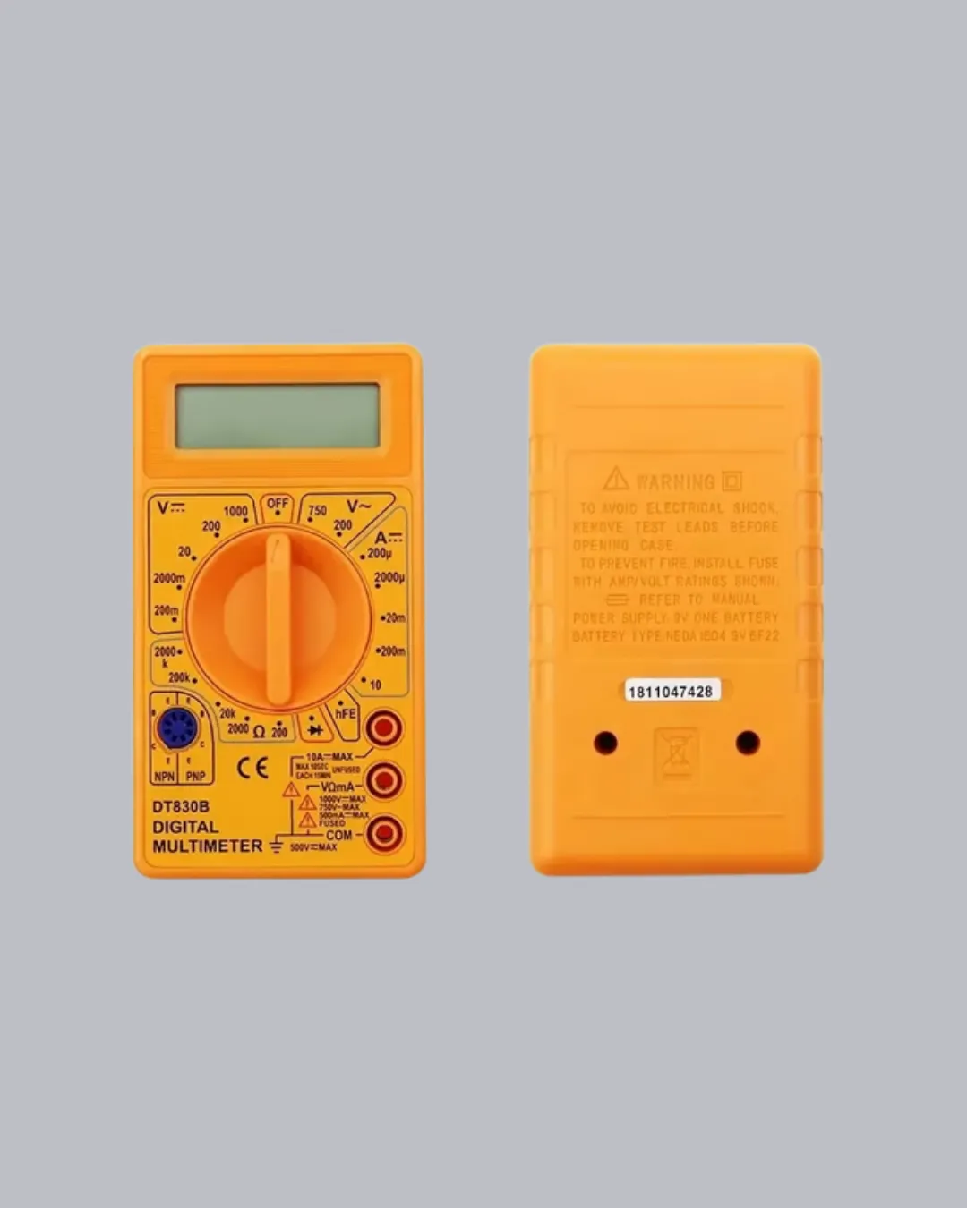 Dijital Multimetre Ölçü Aleti AC DC Ölçüm ve LCD Ekranlı