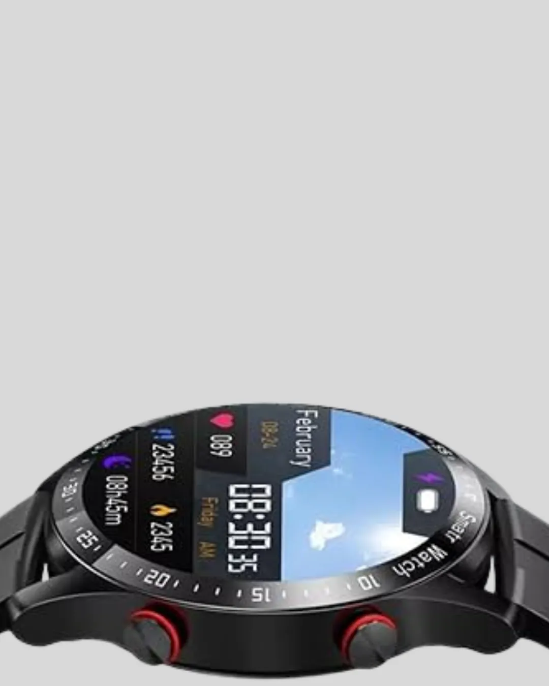 Akıllı Saat Amoled Ekran Metal Ve Deri Kordonlu Uyku ve Sağlık Takibi Titreşimli