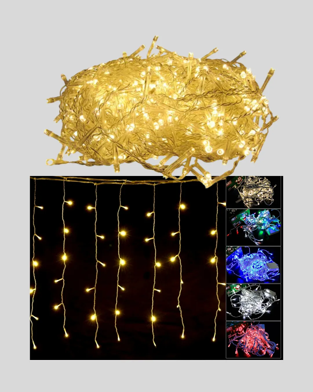 4 Metre Şelale Perde Led Işık Dış Mekan İç Mekan Uyumlu