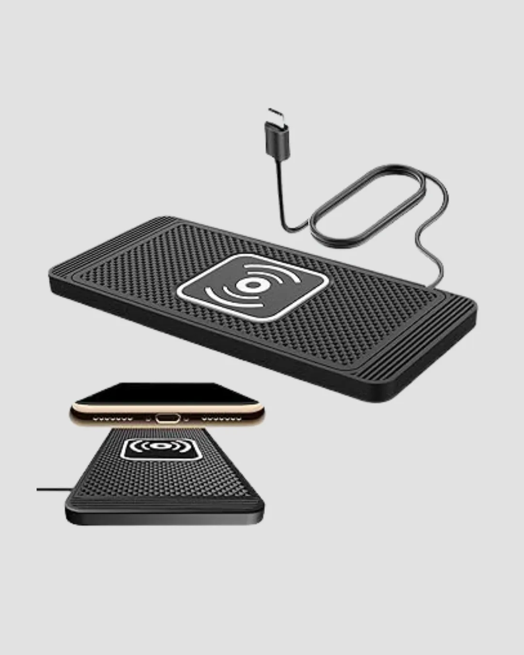 Manyetik Kablosuz Şarj Pedi 15W Hızlı Şarj Kaymaz Silikon Qi Destekli