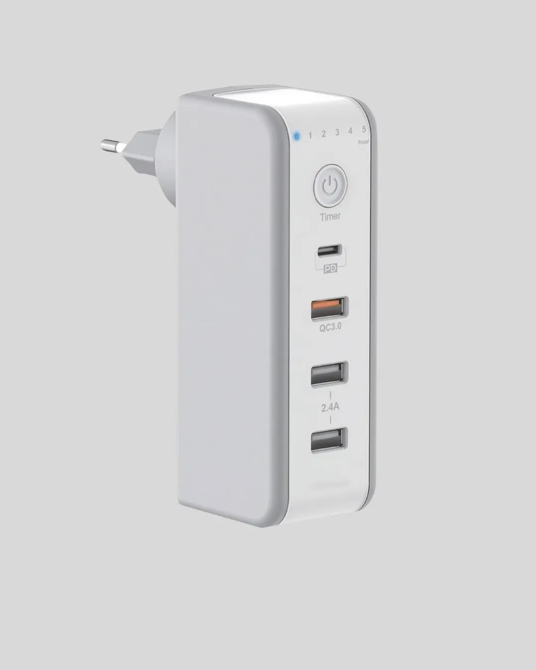 Hızlı Şarj Destekli Zaman Ayarlı USB Şarj Adaptörü