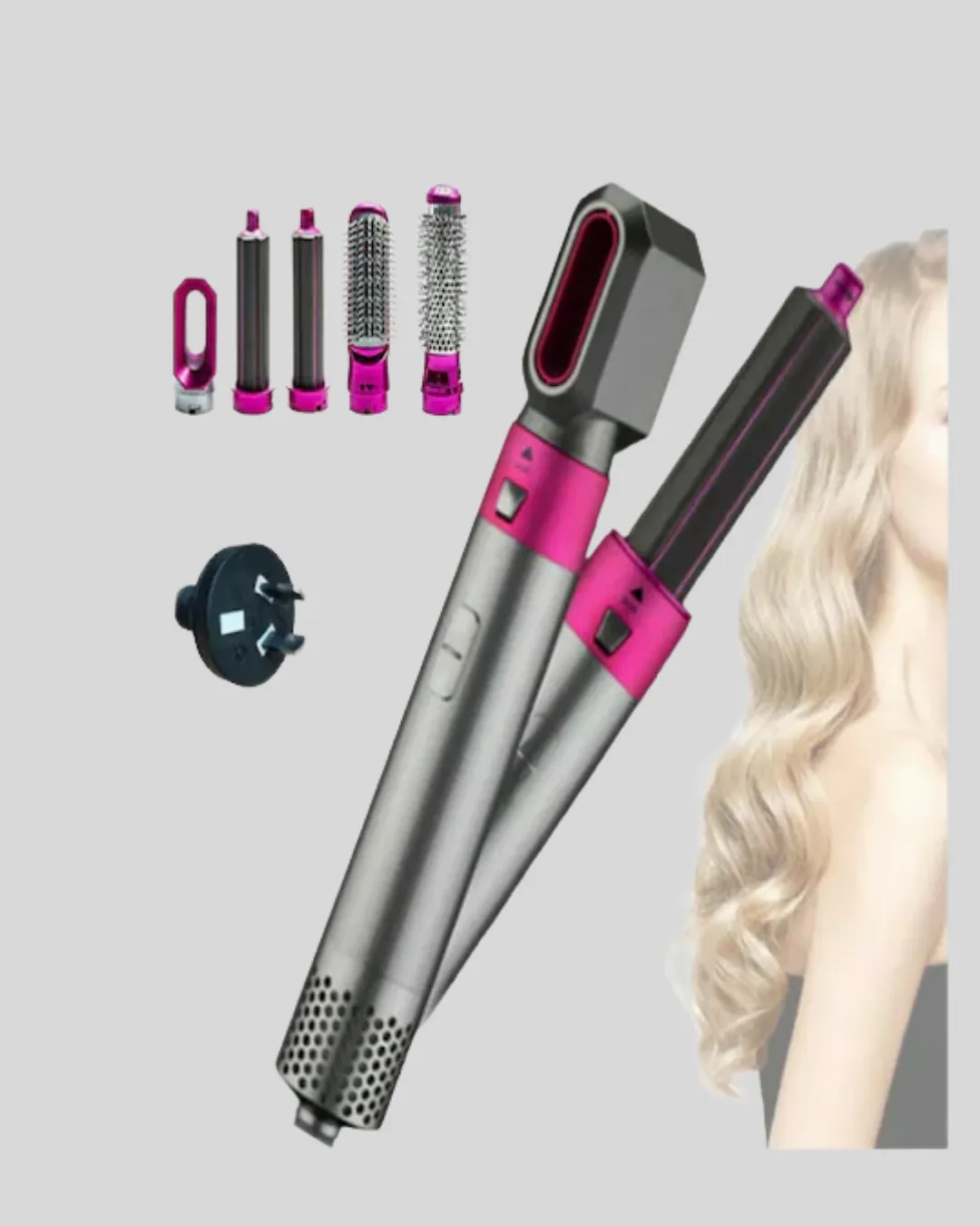 5 Parça Saç Şekillendirme Seti Düzleştirme Dalga ve Bukle Yapma