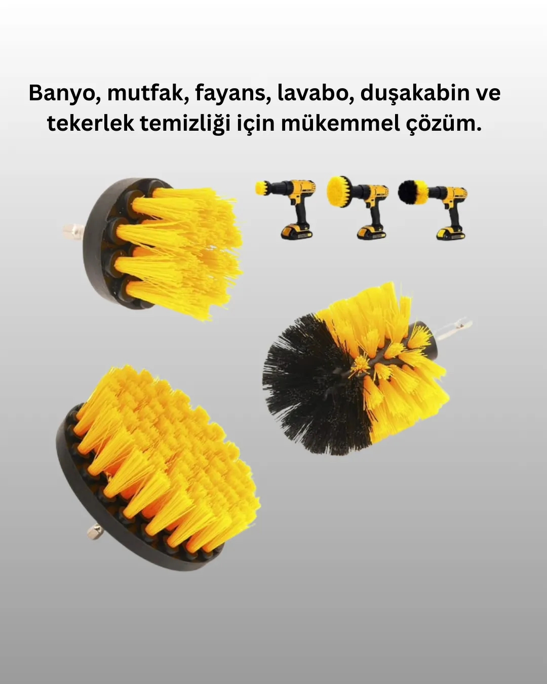 Matkap Ucu Temizlik Aparatı 3’lü Fırça Seti