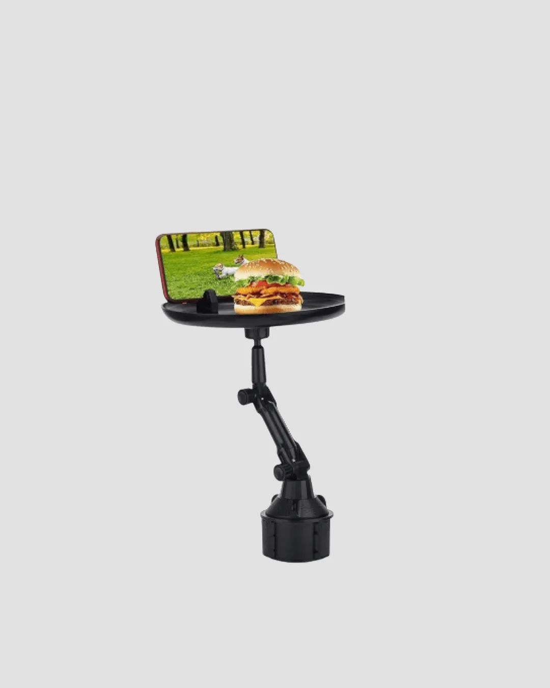 360° Döner Araç Bardaklık Tepsisi Geniş Yemek Alanlı Telefon Standlı