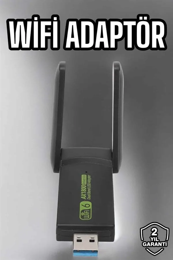 Wifi Adaptör Çift Bantlı Kablosuz Wifi Adaptörü