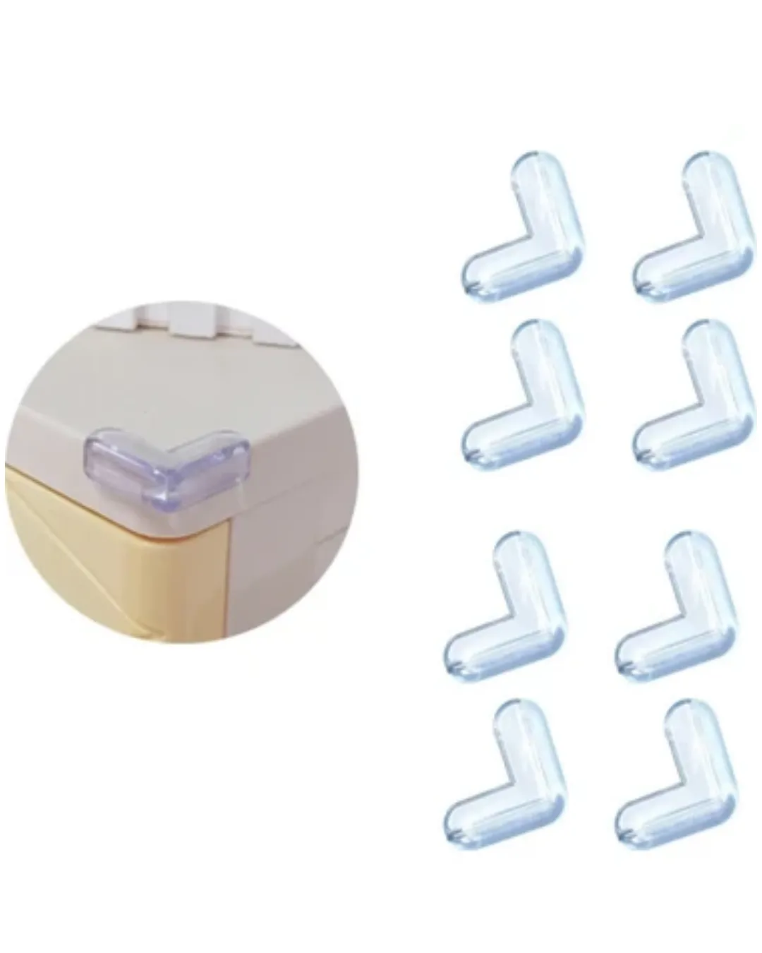 Şeffaf Masa Kenarı Koruyucu 8 Adet Mobilya Köşe Koruma Seti