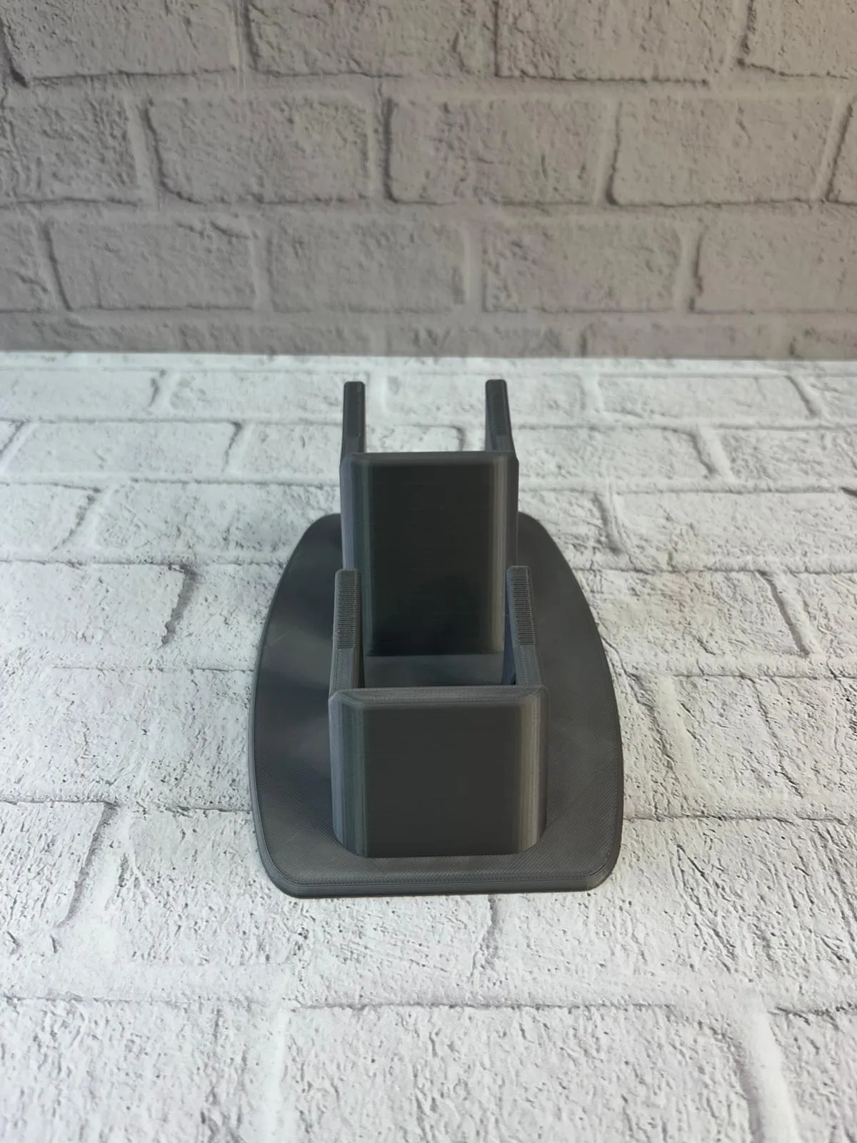 Antrasit İkili Gamepad Tutucu 7x18 cm Masa ve Raf Düzeni