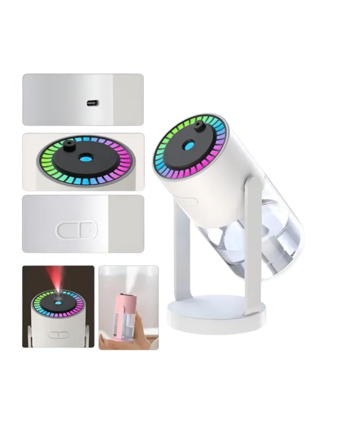 RGB Işıklı Hava Nemlendirici Ultrasonik Teknoloji ve Portatif Tasarım