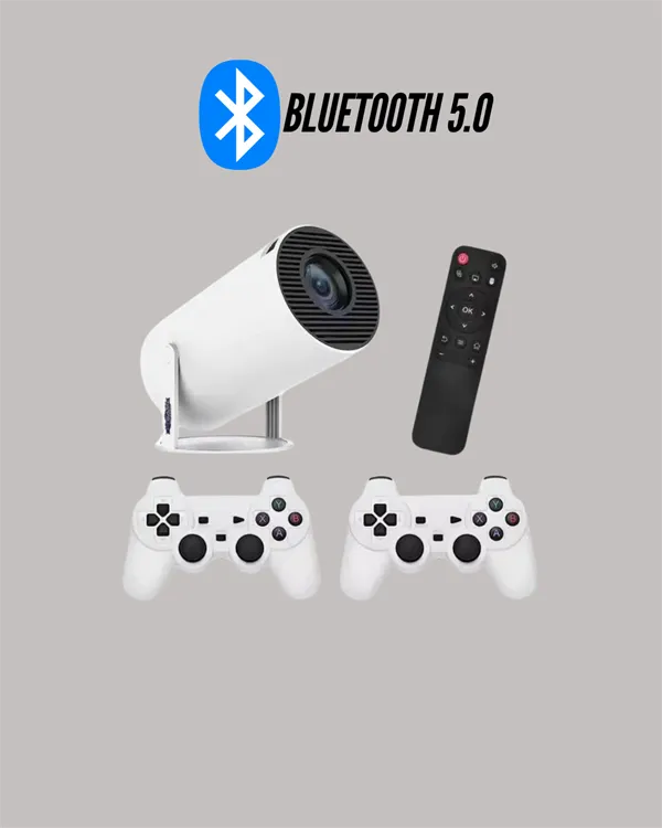Kablosuz 4K Projeksiyon – Wi‑Fi 6 & Bluetooth 5.0 ile Oyun ve Uygulama Merkezli