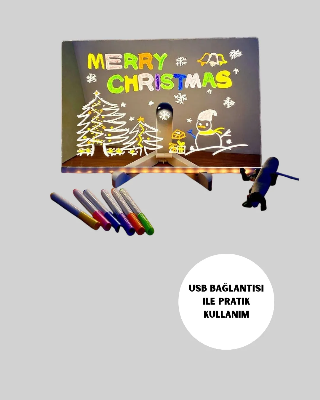 Masaüstü ve Duvara Monte Edilebilir LED Işıklı Yazı Panosu