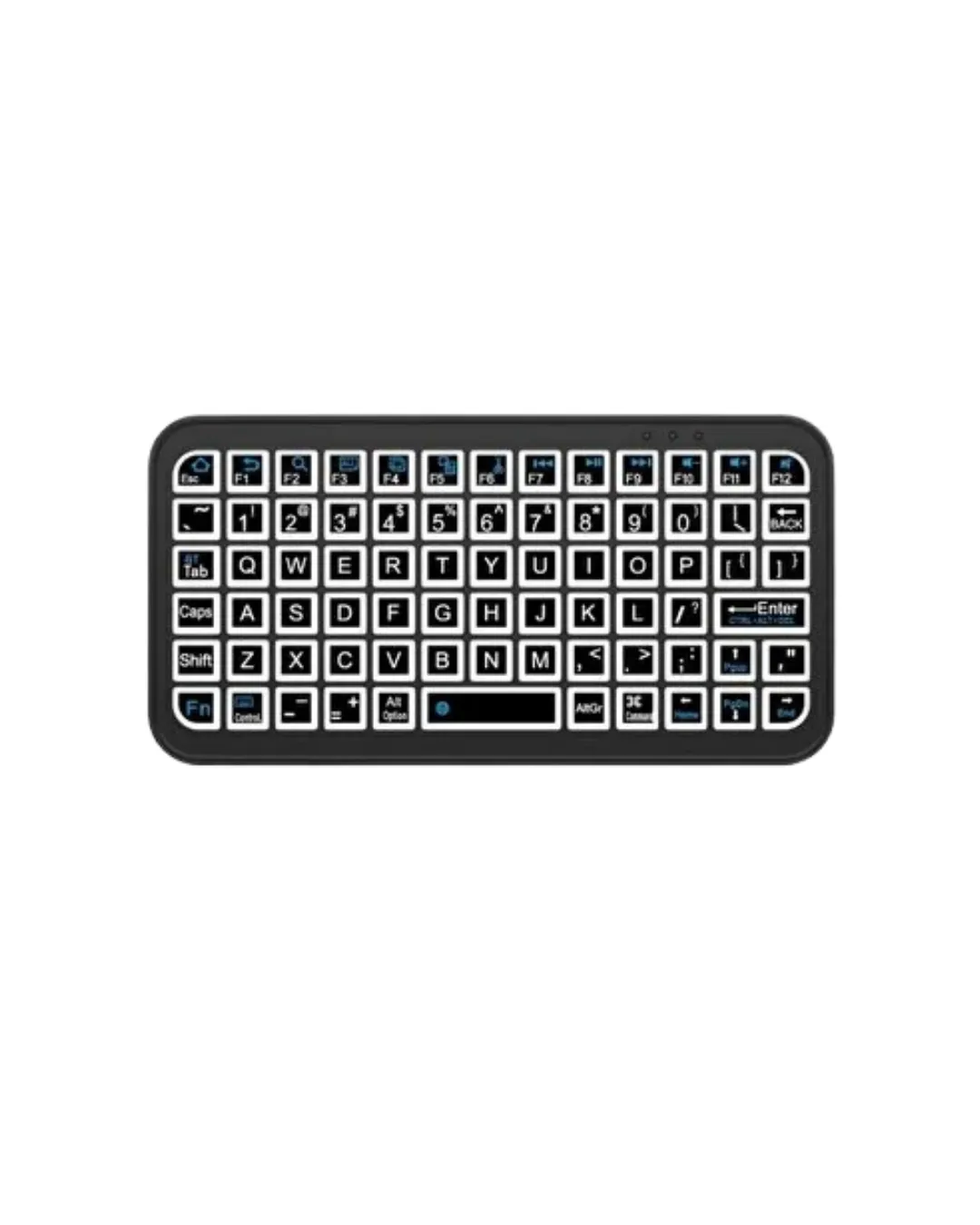 Siyah Kablosuz Mini RGB Işıklı Klavye Bluetooth 5.2 İnce Tasarım