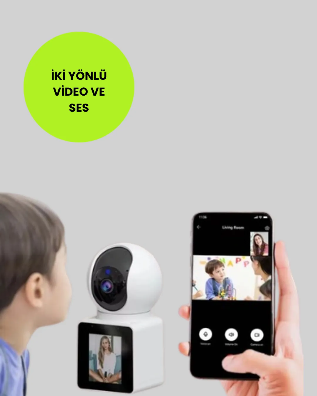 Akıllı Ev Güvenlik Kamerası 2K Ultra HD Hareket Algılama ve Çağrı Özellikli