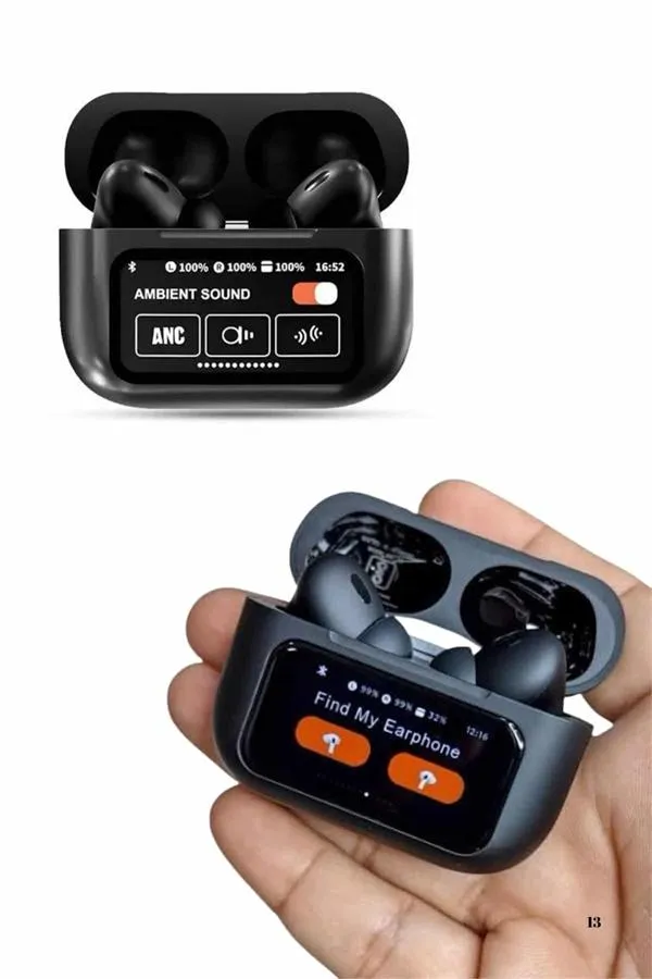 Kulak İçi Bluetooth Kulaklık Ekranlı Müzik Dinleme Çağrı Cevaplama Siyah