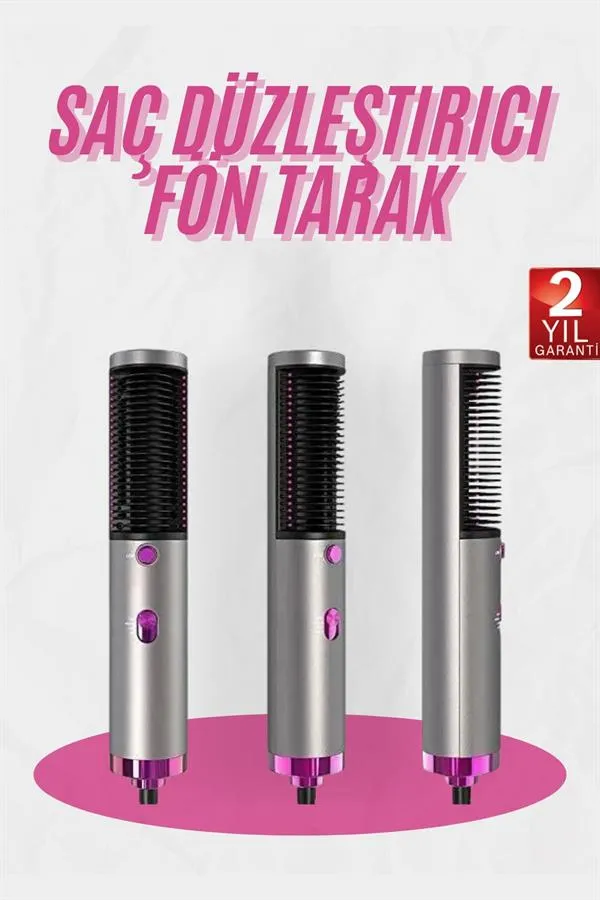 Fön Tarak Düzleştirici Seramik Kaplama Fön Makinesi Saç Kurutma