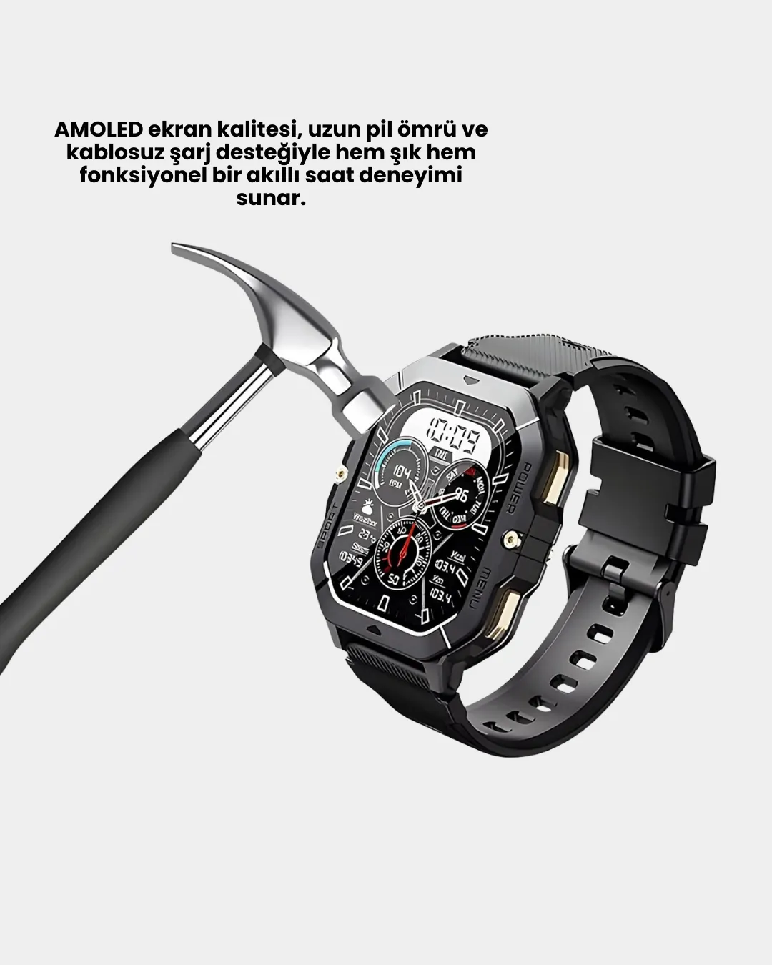 3 Kordonlu Akıllı Saat Uzun Pil Süreli