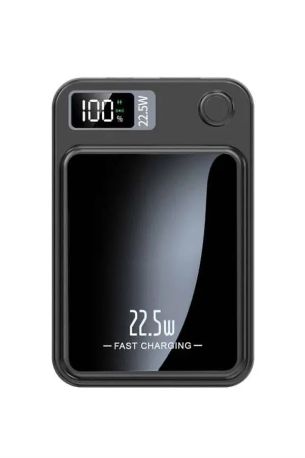 Taşınabilir Şarj Magsafe Powerbank 10.000 mAh Hızlı Şarj Led Göstergeli Kablosuz