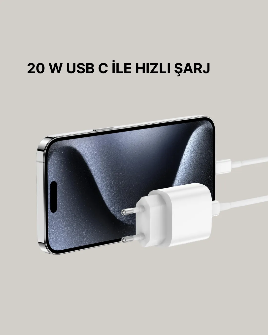 Yeni Nesil 20W USB-C Hızlı Şarj Cihazı iOS Tam Uyumlu