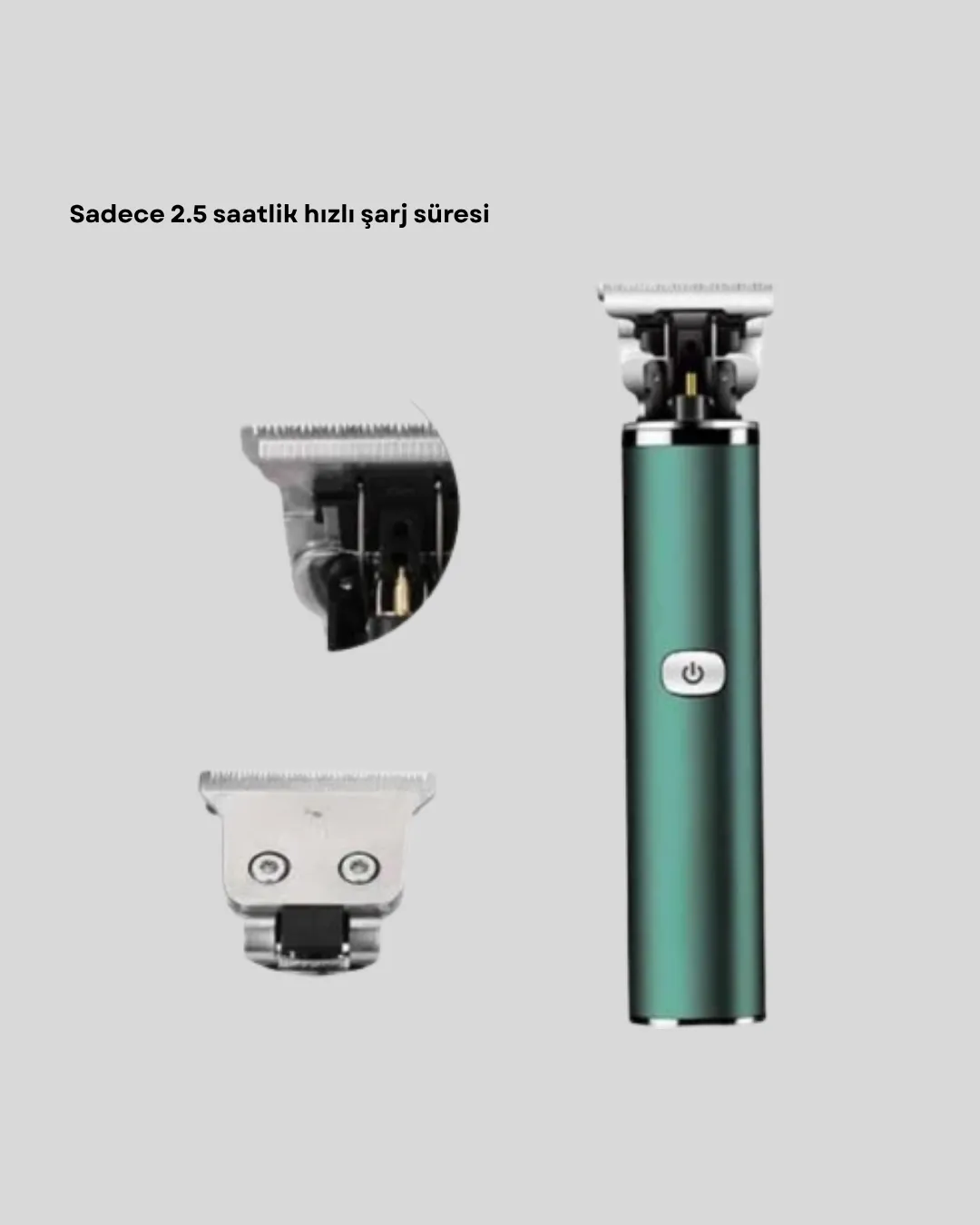 Profesyonel Şarjlı Tıraş Makinesi – 180 Dakika Kullanım, 2.5 Saat Hızlı Şarj, Evrensel USB Şarj Girişli