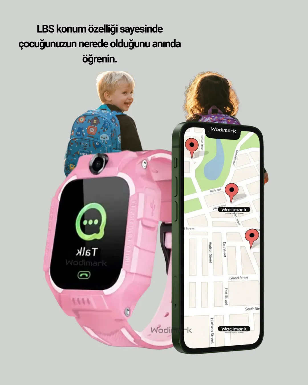 S10 Çocuk Takip Saati Güvenli Alan Uyarısı ve Sesli Mesaj